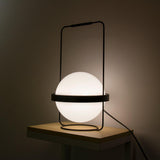 Modern Minimalist LED Table Lamp with Spherical Acrylic Diffuser for Bedside and Office