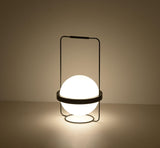 Modern Minimalist LED Table Lamp with Spherical Acrylic Diffuser for Bedside and Office