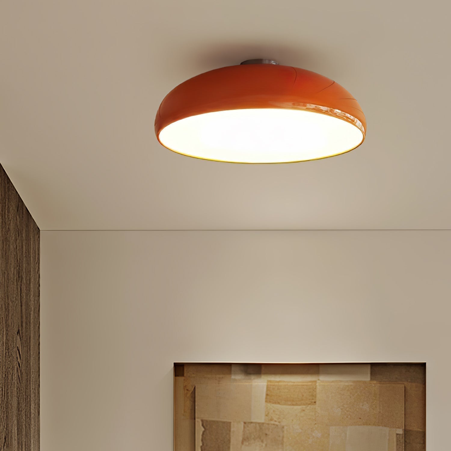 Pangen Modern Dome Ceiling Lamp Large 60cm Flush Mount Fixture for Kitchen Living Room Bedroom