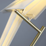 Modern Origami Paper Crane LED Floor Lamp Gold Bird Torchiere Standing Light