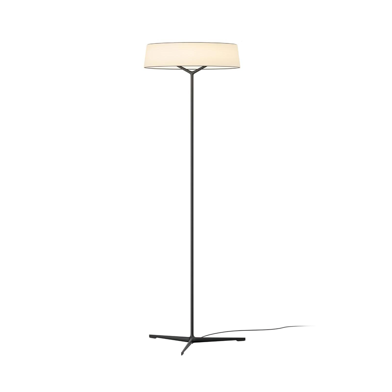 Minimalist Oriental Lantern Inspired LED Floor Lamp with Parchment Diffuser and Metal Base