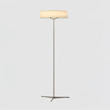 Minimalist Oriental Lantern Inspired LED Floor Lamp with Parchment Diffuser and Metal Base