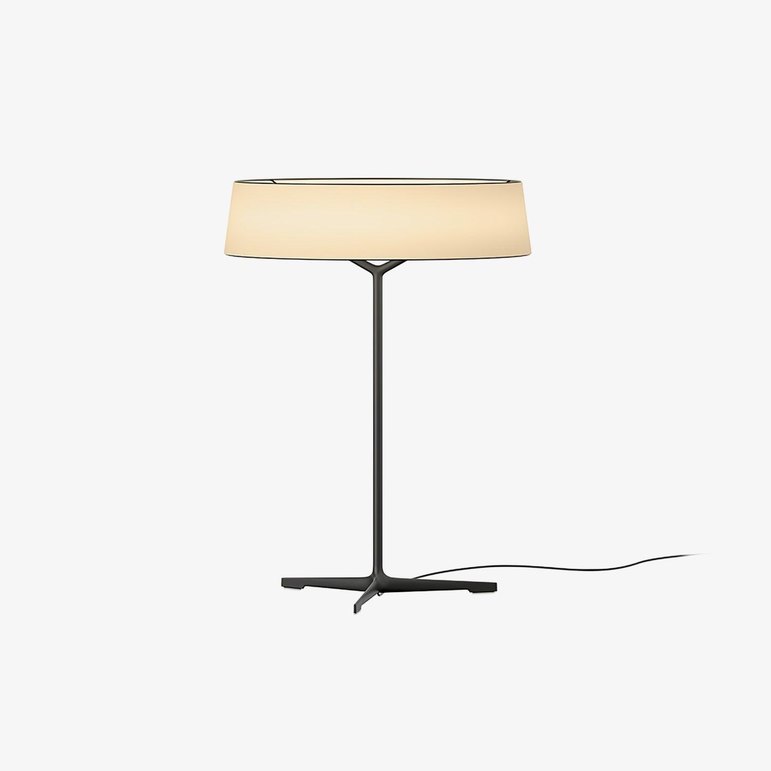 Modern Minimalist Dama Lantern Accent Table Lamp with Parchment Shade and Tripod Metal Base