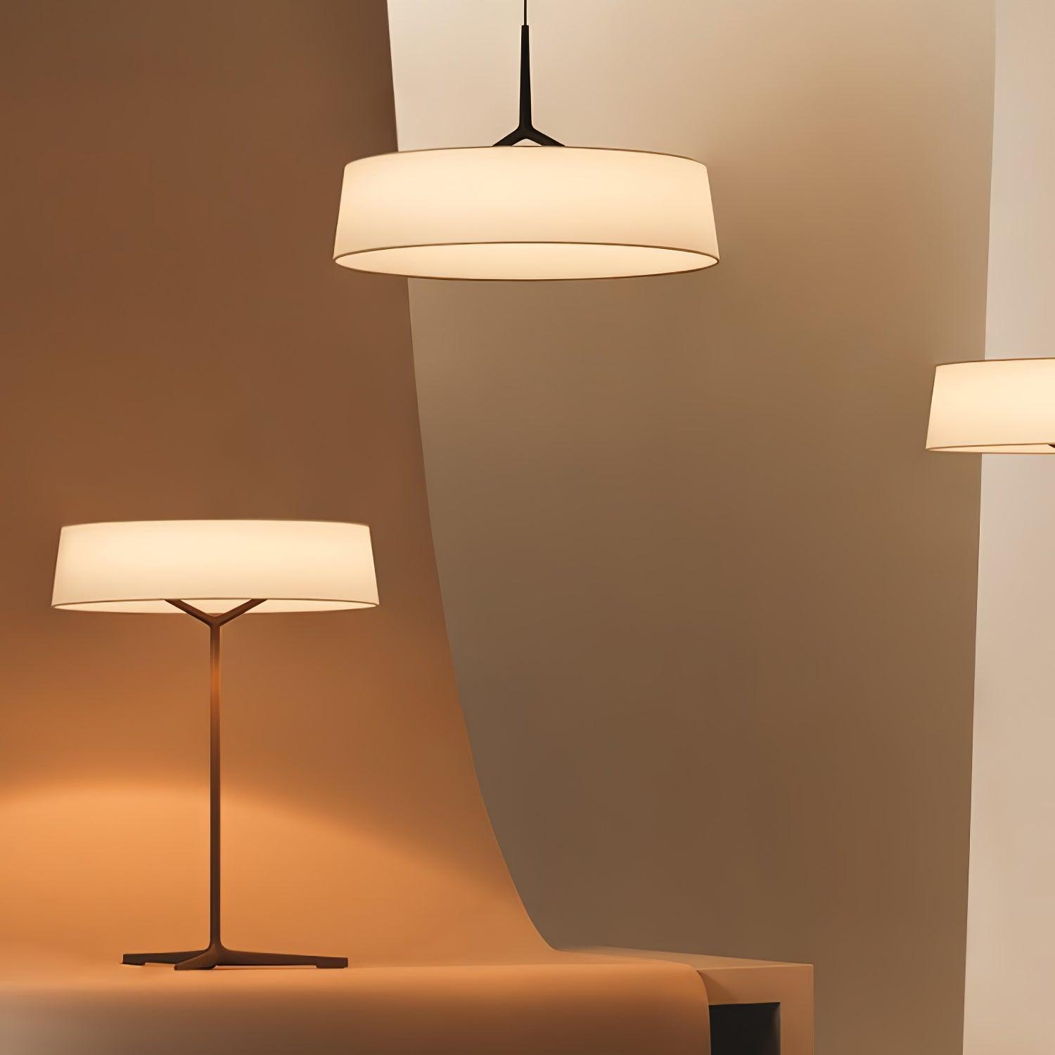 Modern Minimalist Dama Lantern Accent Table Lamp with Parchment Shade and Tripod Metal Base