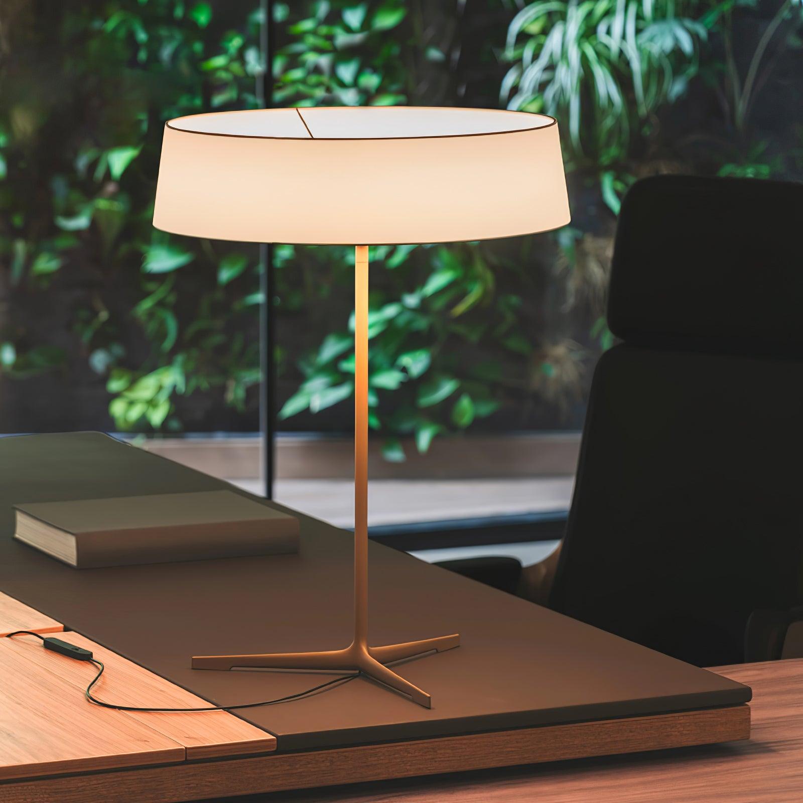Modern Minimalist Dama Lantern Accent Table Lamp with Parchment Shade and Tripod Metal Base