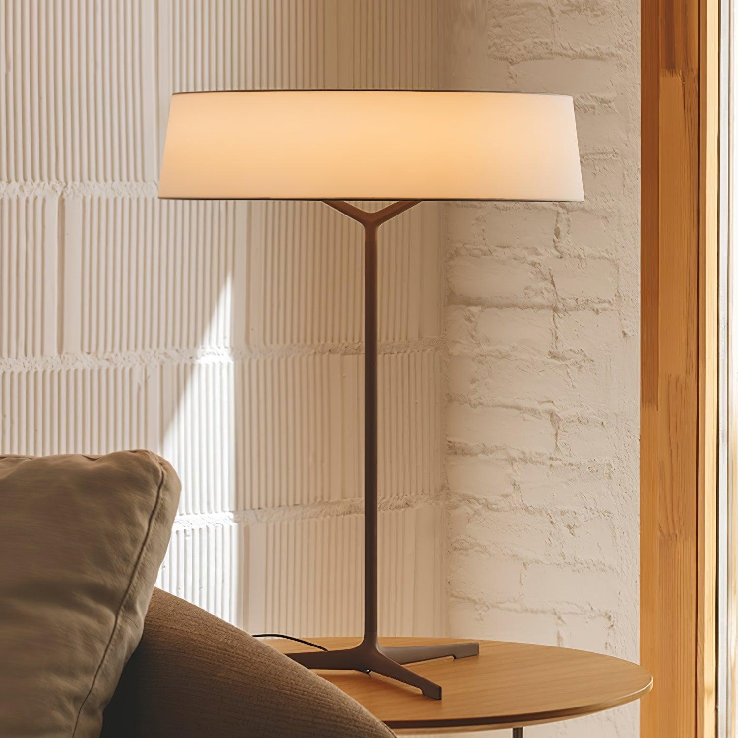 Modern Minimalist Dama Lantern Accent Table Lamp with Parchment Shade and Tripod Metal Base