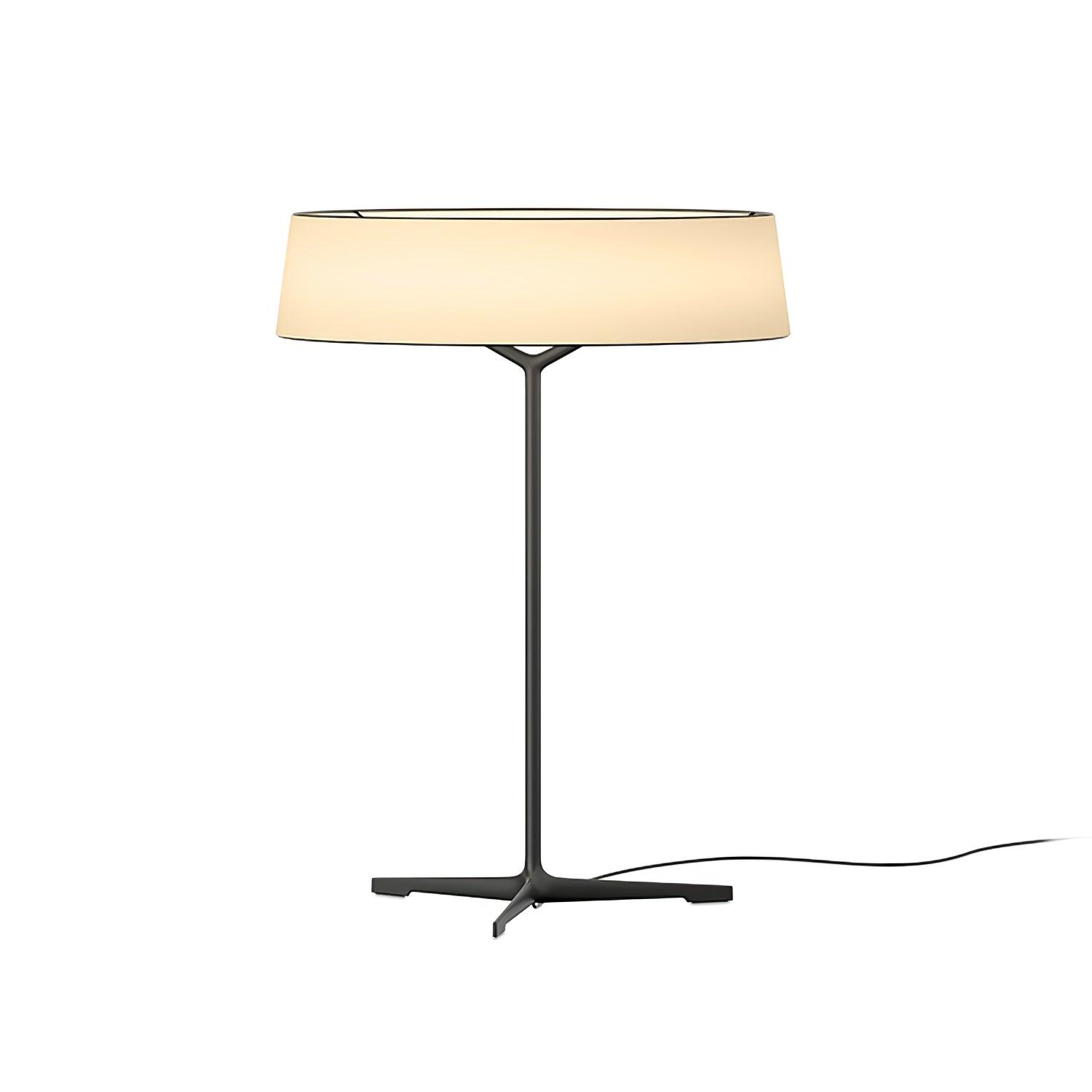 Modern Minimalist Dama Lantern Accent Table Lamp with Parchment Shade and Tripod Metal Base