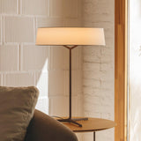 Modern Minimalist Dama Lantern Accent Table Lamp with Parchment Shade and Tripod Metal Base