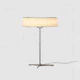 Modern Minimalist Dama Lantern Accent Table Lamp with Parchment Shade and Tripod Metal Base