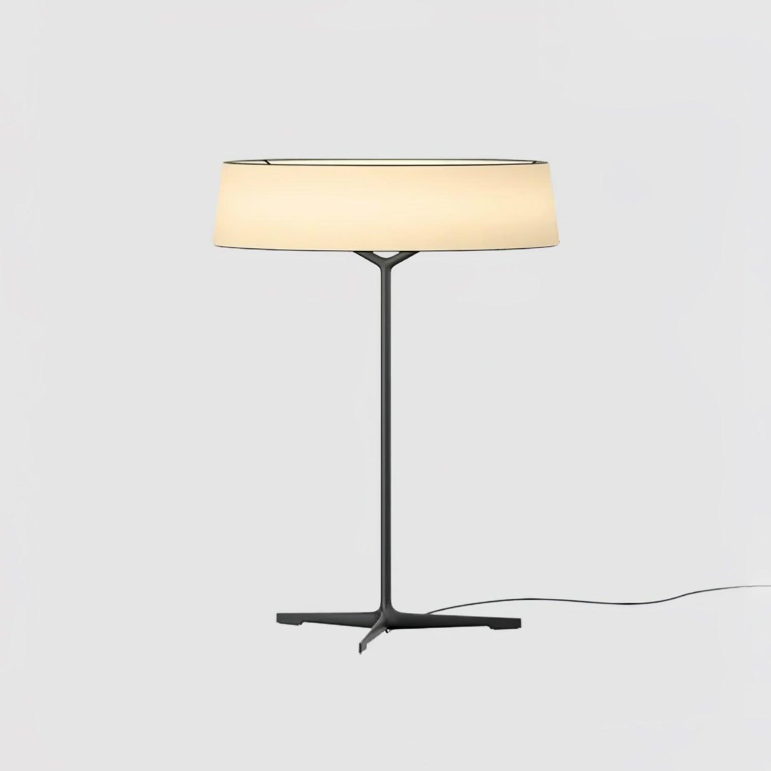 Modern Minimalist Dama Lantern Accent Table Lamp with Parchment Shade and Tripod Metal Base
