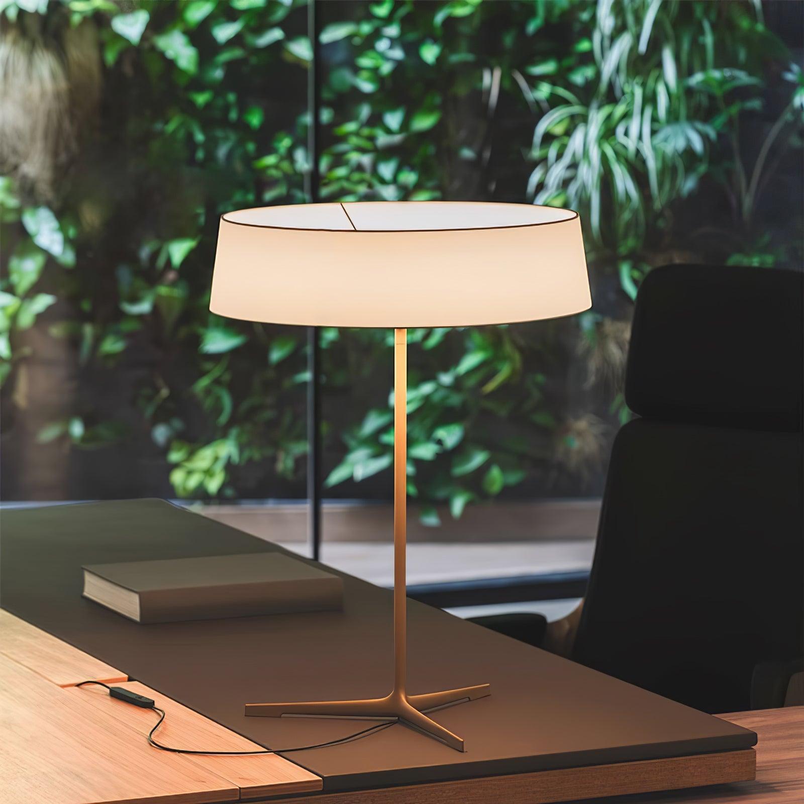 Modern Minimalist Dama Lantern Accent Table Lamp with Parchment Shade and Tripod Metal Base