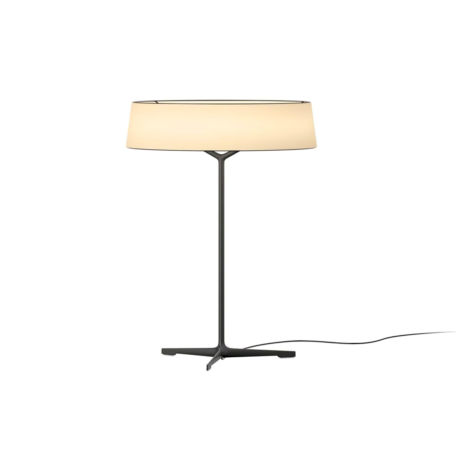 Modern Minimalist Dama Lantern Accent Table Lamp with Parchment Shade and Tripod Metal Base