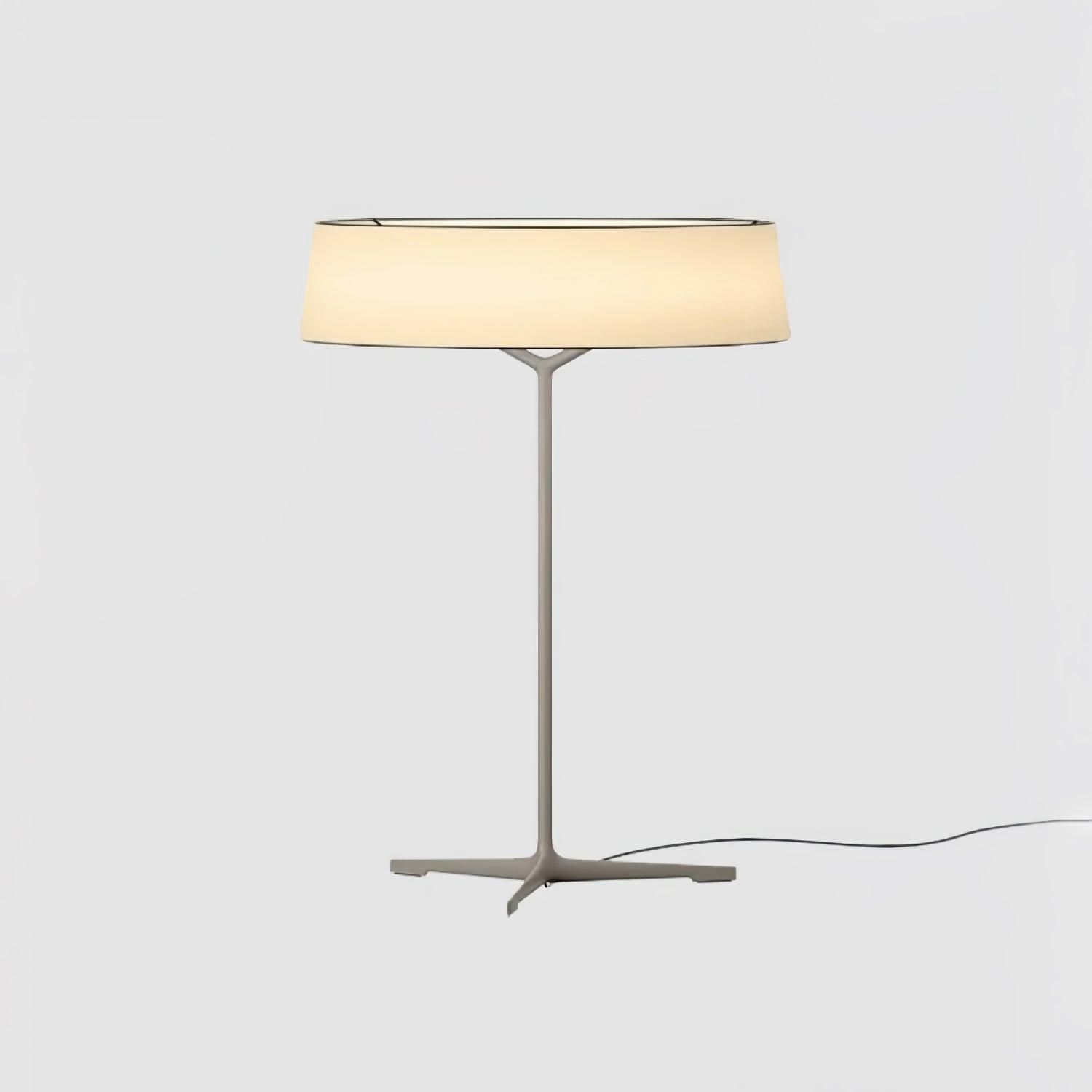 Modern Minimalist Dama Lantern Accent Table Lamp with Parchment Shade and Tripod Metal Base