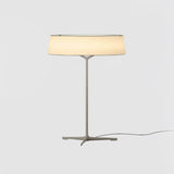 Modern Minimalist Dama Lantern Accent Table Lamp with Parchment Shade and Tripod Metal Base