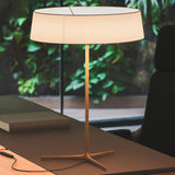 Modern Minimalist Dama Lantern Accent Table Lamp with Parchment Shade and Tripod Metal Base