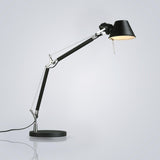 Modern Adjustable Aluminum Swing Arm Desk Lamp with Conical Shade for Task Lighting and Home Office
