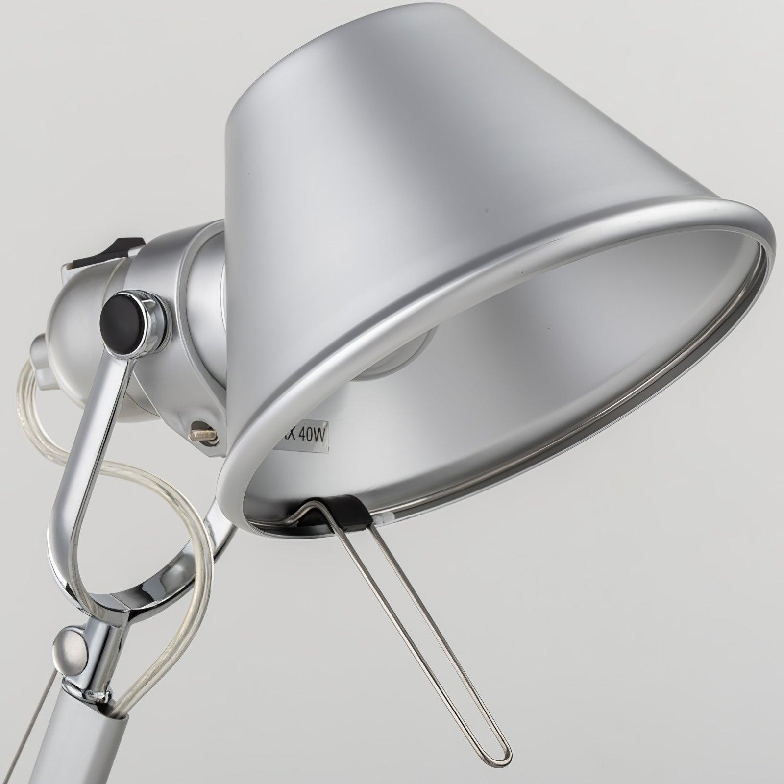 Modern Adjustable Aluminum Swing Arm Desk Lamp with Conical Shade for Task Lighting and Home Office