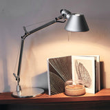 Modern Adjustable Aluminum Swing Arm Desk Lamp with Conical Shade for Task Lighting and Home Office
