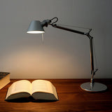 Modern Adjustable Aluminum Swing Arm Desk Lamp with Conical Shade for Task Lighting and Home Office