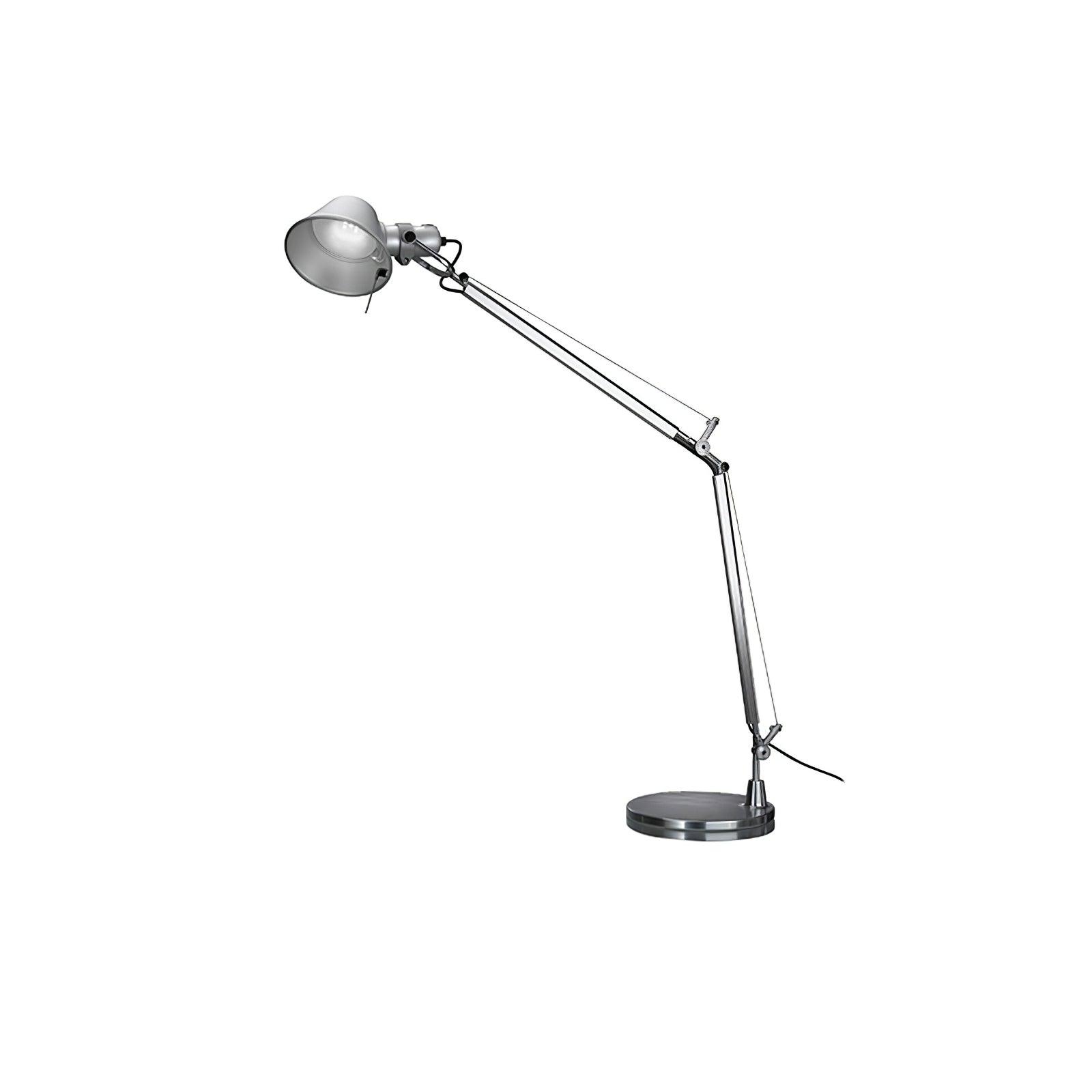 Modern Adjustable Aluminum Swing Arm Desk Lamp with Conical Shade for Task Lighting and Home Office