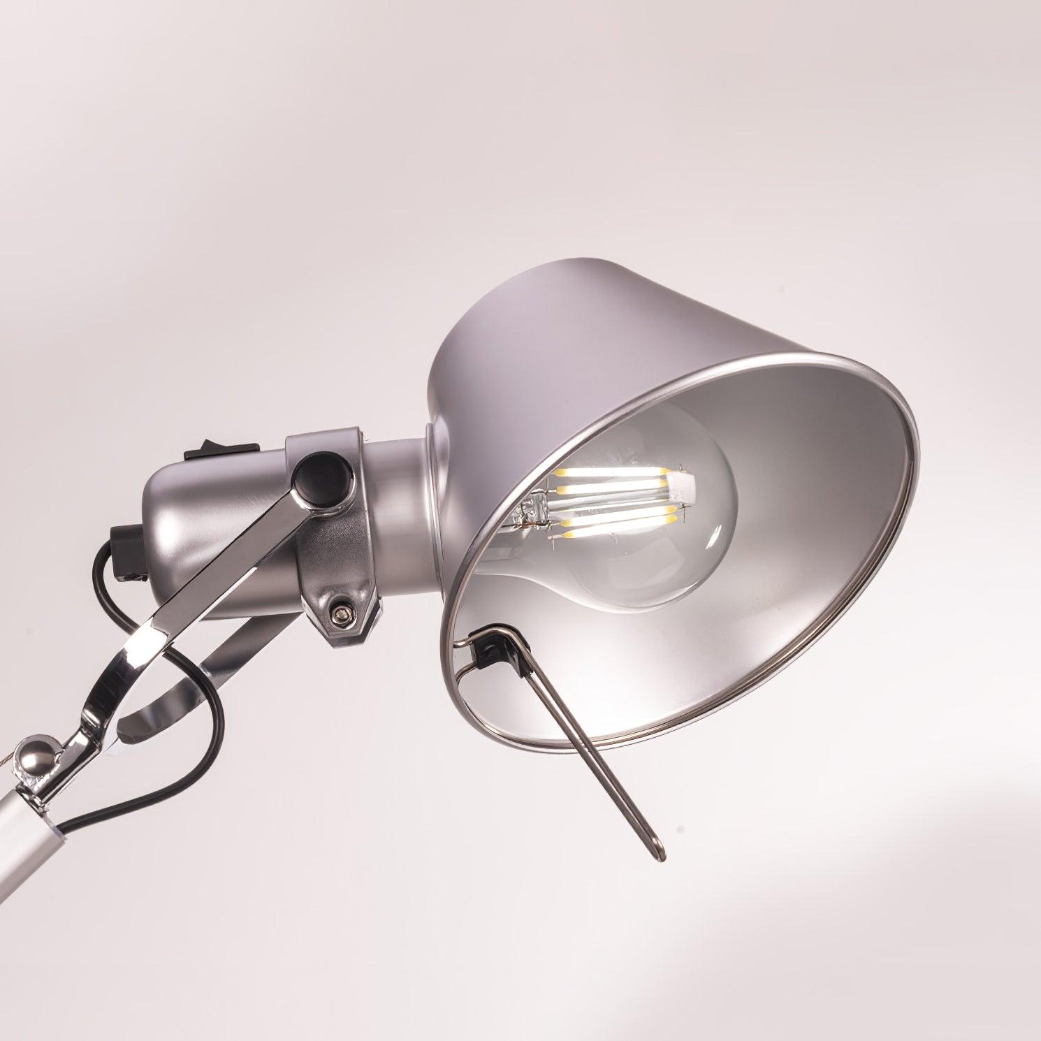 Modern Adjustable Aluminum Swing Arm Desk Lamp with Conical Shade for Task Lighting and Home Office