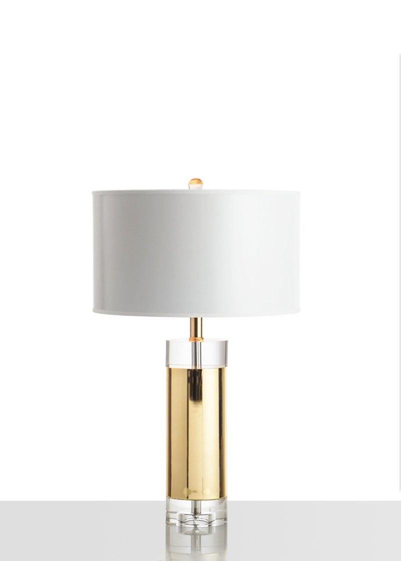 Elegant Parker Gold Side Table Lamp with White Fabric Shade for Modern Home Lighting