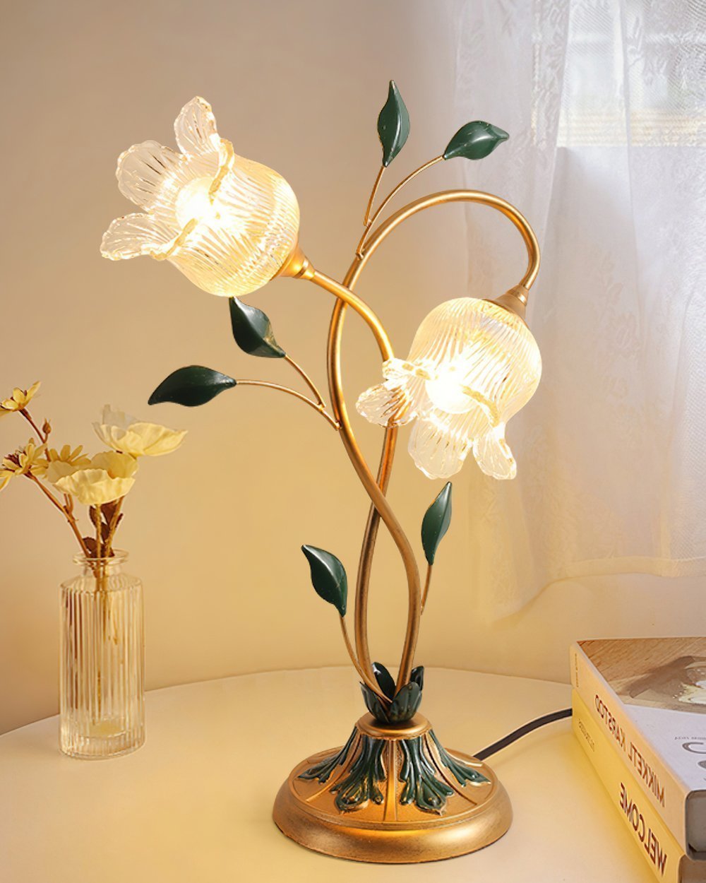 vintage-pastoral-floral-table-lamp-with-glass-flower-shades-and-crystal-accents