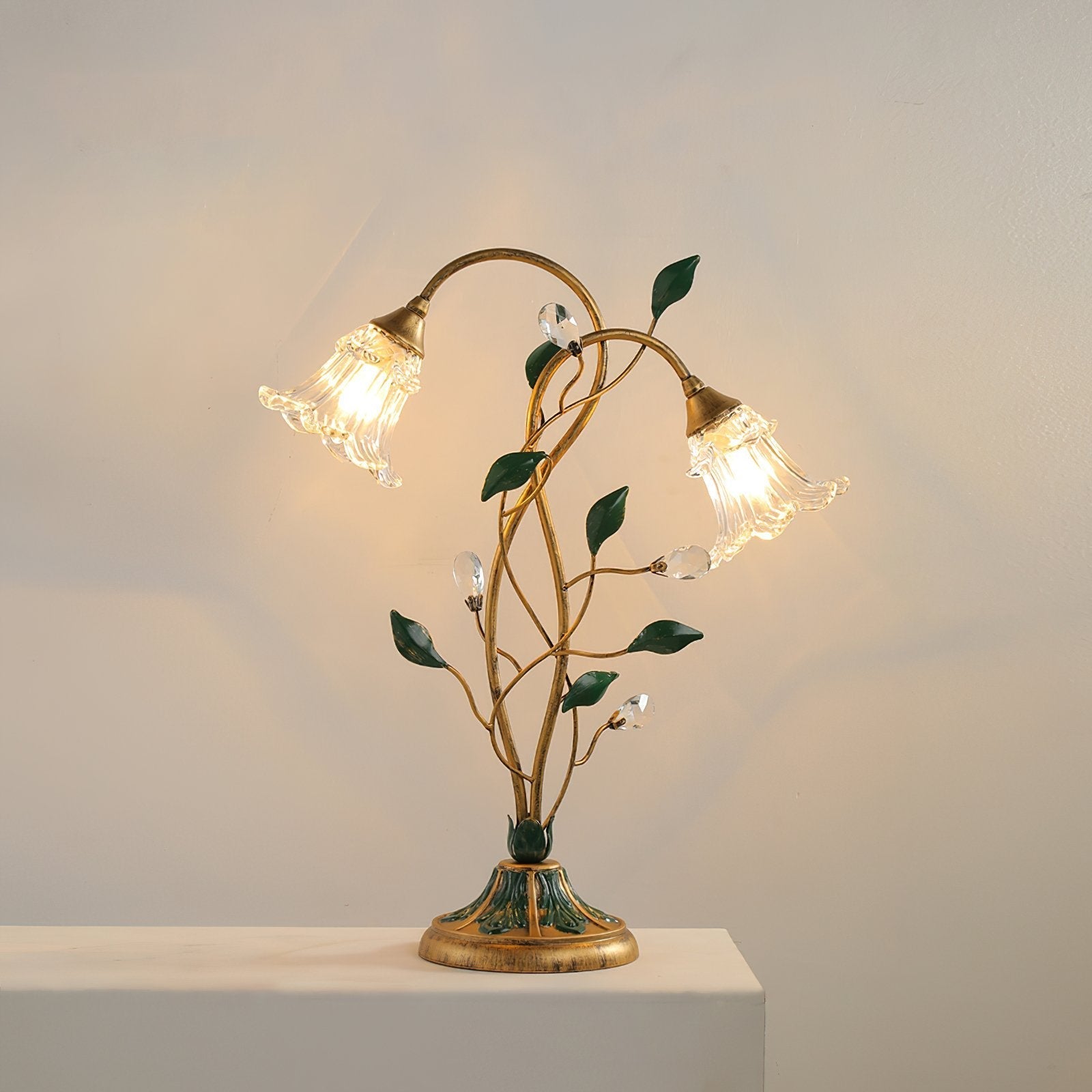 vintage-pastoral-floral-table-lamp-with-glass-flower-shades-and-crystal-accents
