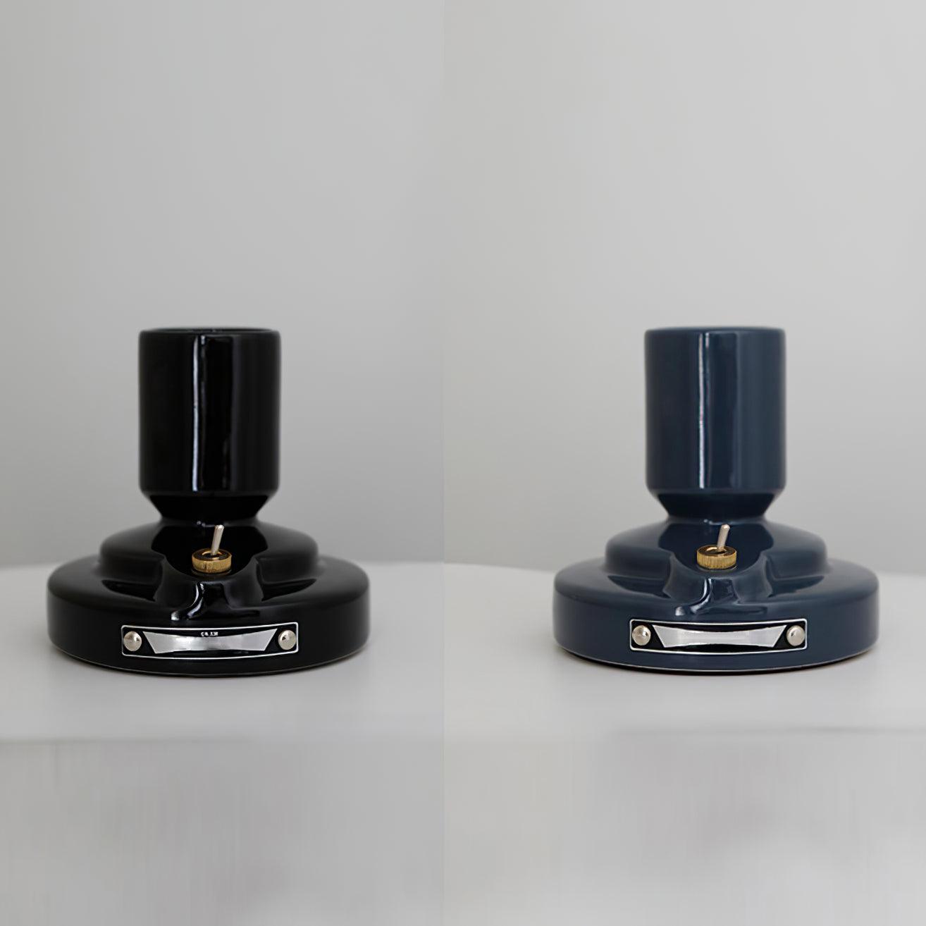 Portable Pastry Ceramic Table Lamp with Integrated LED and Rechargeable Battery