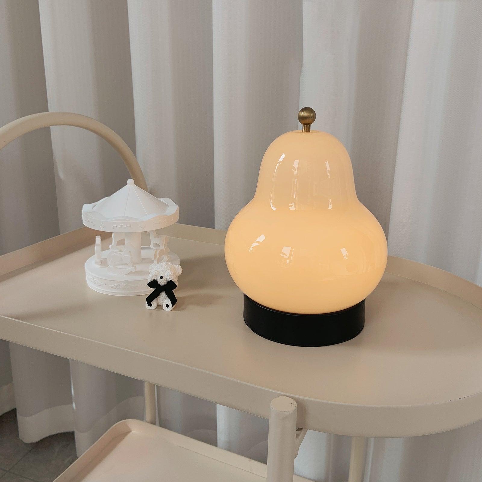 Vintage Inspired Pear Shaped Portable LED Table Lamp with Touch Dimming