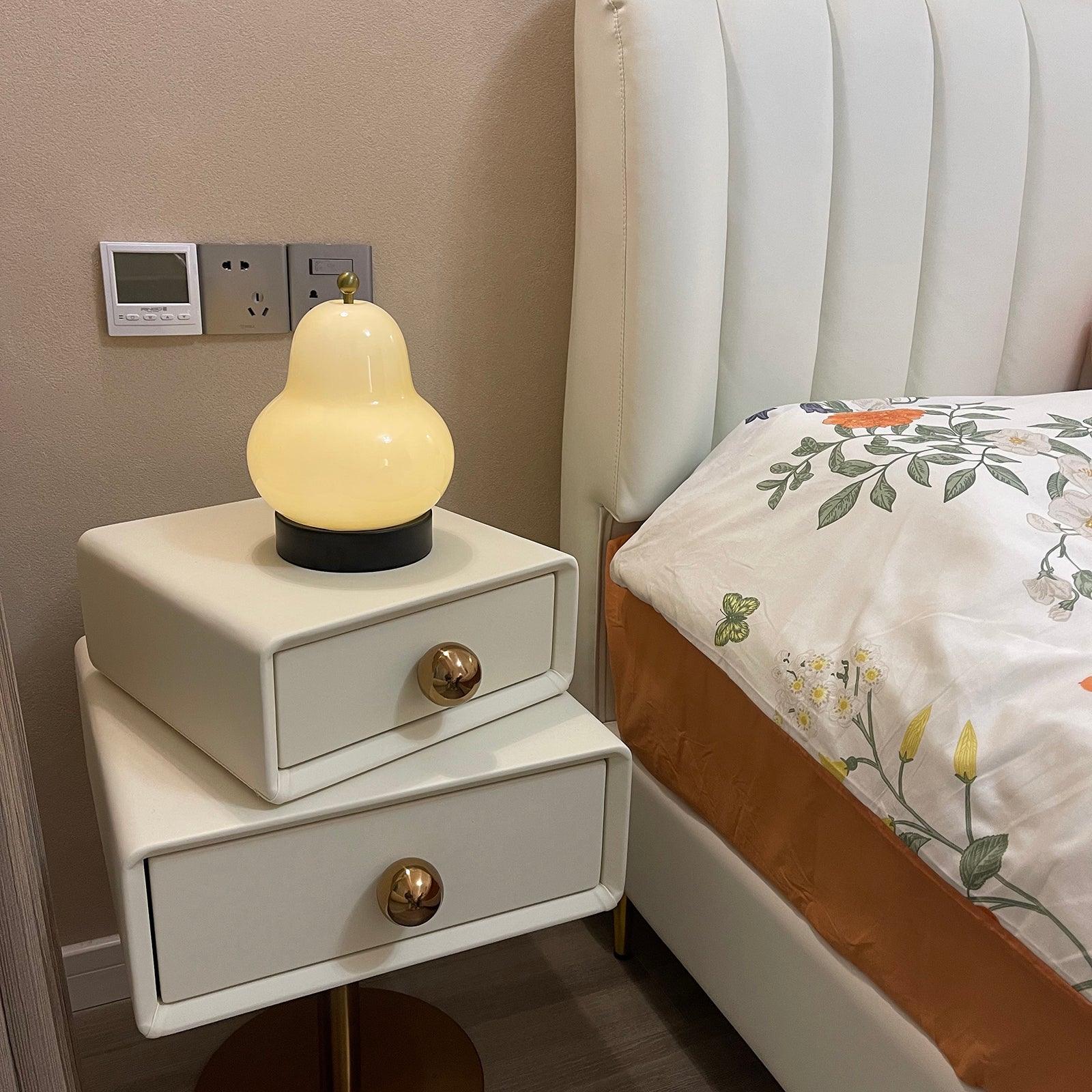 Vintage Inspired Pear Shaped Portable LED Table Lamp with Touch Dimming