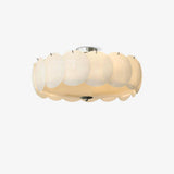 Modern Gold Pembridge Flush Mount Ceiling Light with Oversized Smooth Glass Disks