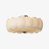 Modern Gold Pembridge Flush Mount Ceiling Light with Oversized Smooth Glass Disks