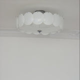 Modern Gold Pembridge Flush Mount Ceiling Light with Oversized Smooth Glass Disks