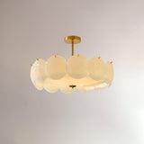 Modern Gold Pembridge Flush Mount Ceiling Light with Oversized Smooth Glass Disks