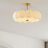 Modern Gold Pembridge Flush Mount Ceiling Light with Oversized Smooth Glass Disks