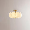 Modern Gold Pembridge Flush Mount Ceiling Light with Oversized Smooth Glass Disks