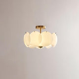 Modern Gold Pembridge Flush Mount Ceiling Light with Oversized Smooth Glass Disks