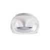 Modern Glass Pendulum Flush Mount Ceiling Light with Integrated LED Concentric Rings