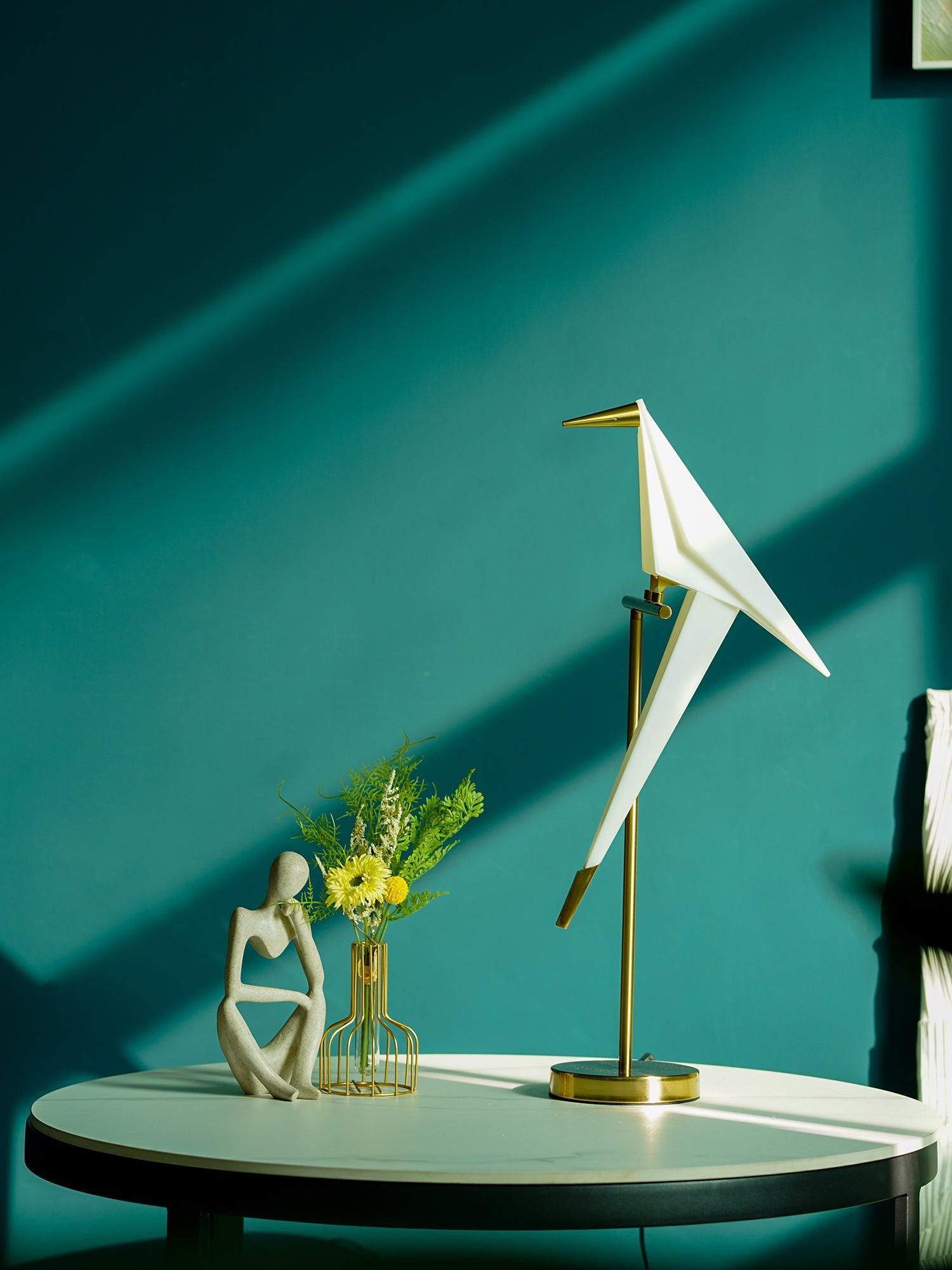 Modern Origami Bird LED Table Lamp Creative Paper Crane Nightstand Light