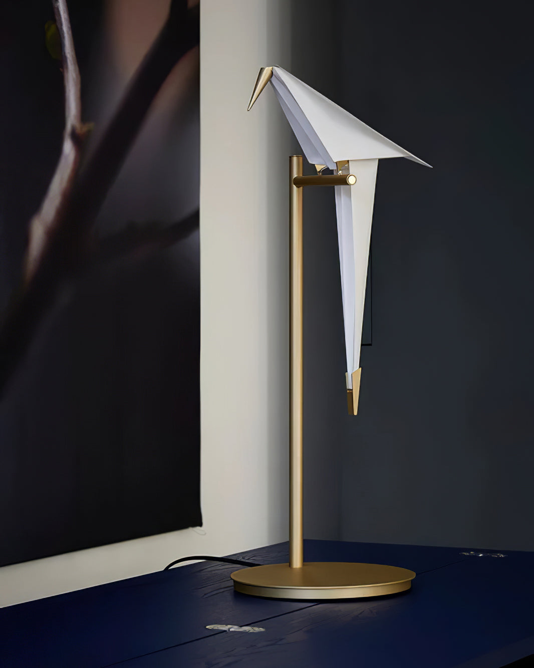 Modern Origami Bird LED Table Lamp Creative Paper Crane Nightstand Light