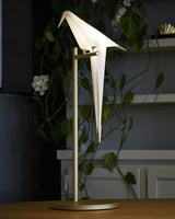 Modern Origami Bird LED Table Lamp Creative Paper Crane Nightstand Light