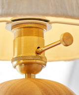Minimalist Rice Paper Table Lamp Solid Wood Organic Design for Bedroom and Office Desk
