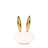 Animal Shaped Glass Table Lamp Modern Owl Rabbit Penguin Gold Bedside Nightstand Light