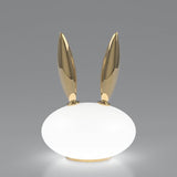 Animal Shaped Glass Table Lamp Modern Owl Rabbit Penguin Gold Bedside Nightstand Light