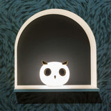 Animal Shaped Glass Table Lamp Modern Owl Rabbit Penguin Gold Bedside Nightstand Light