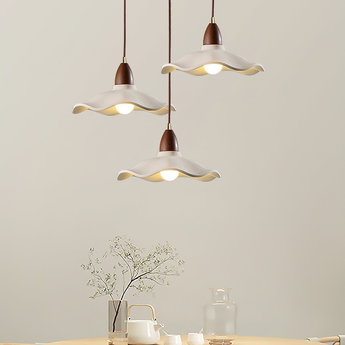 modern-petal-concrete-hanging-ceiling-lamp-with-walnut-wood-base-for-elegant-living-spaces