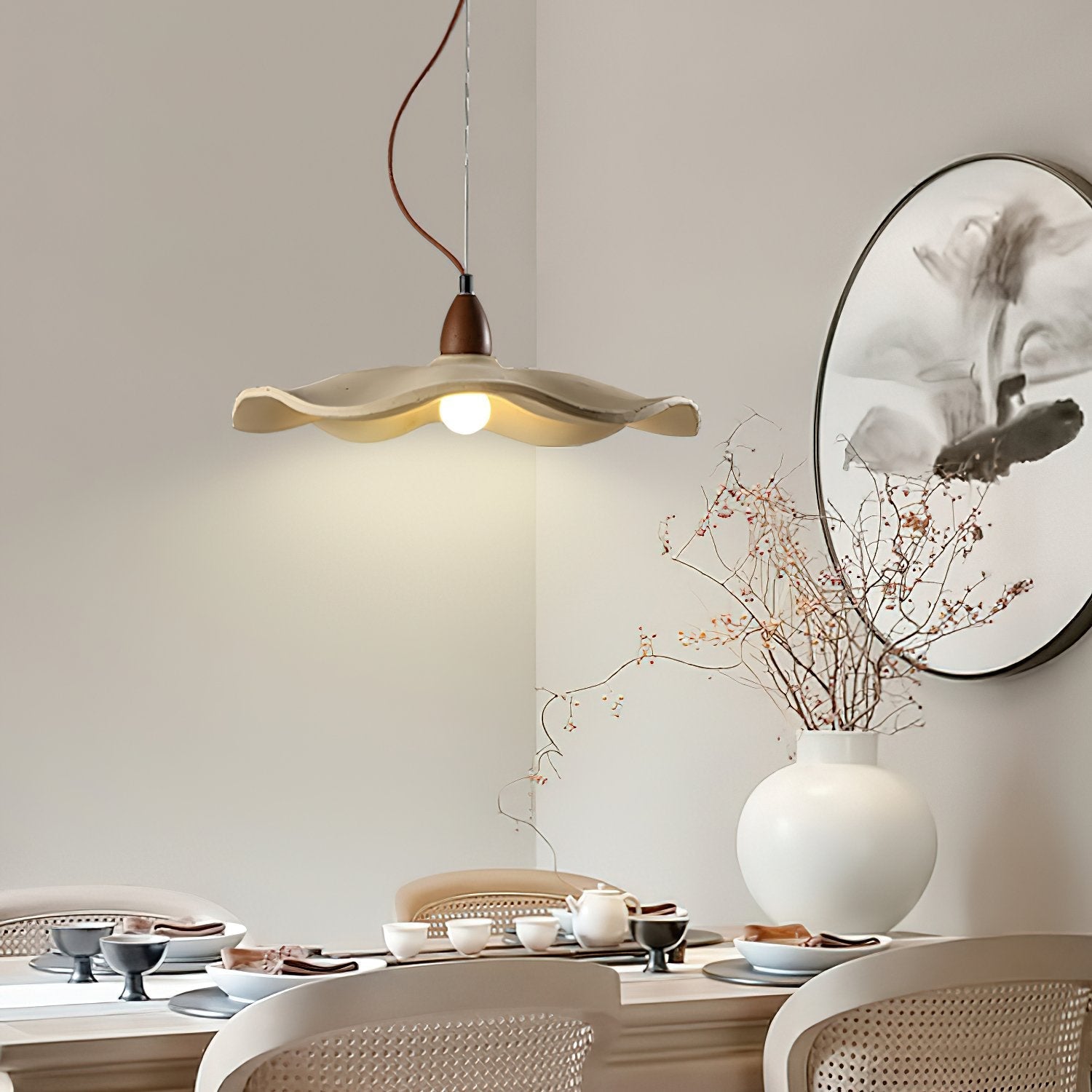 modern-petal-concrete-hanging-ceiling-lamp-with-walnut-wood-base-for-elegant-living-spaces