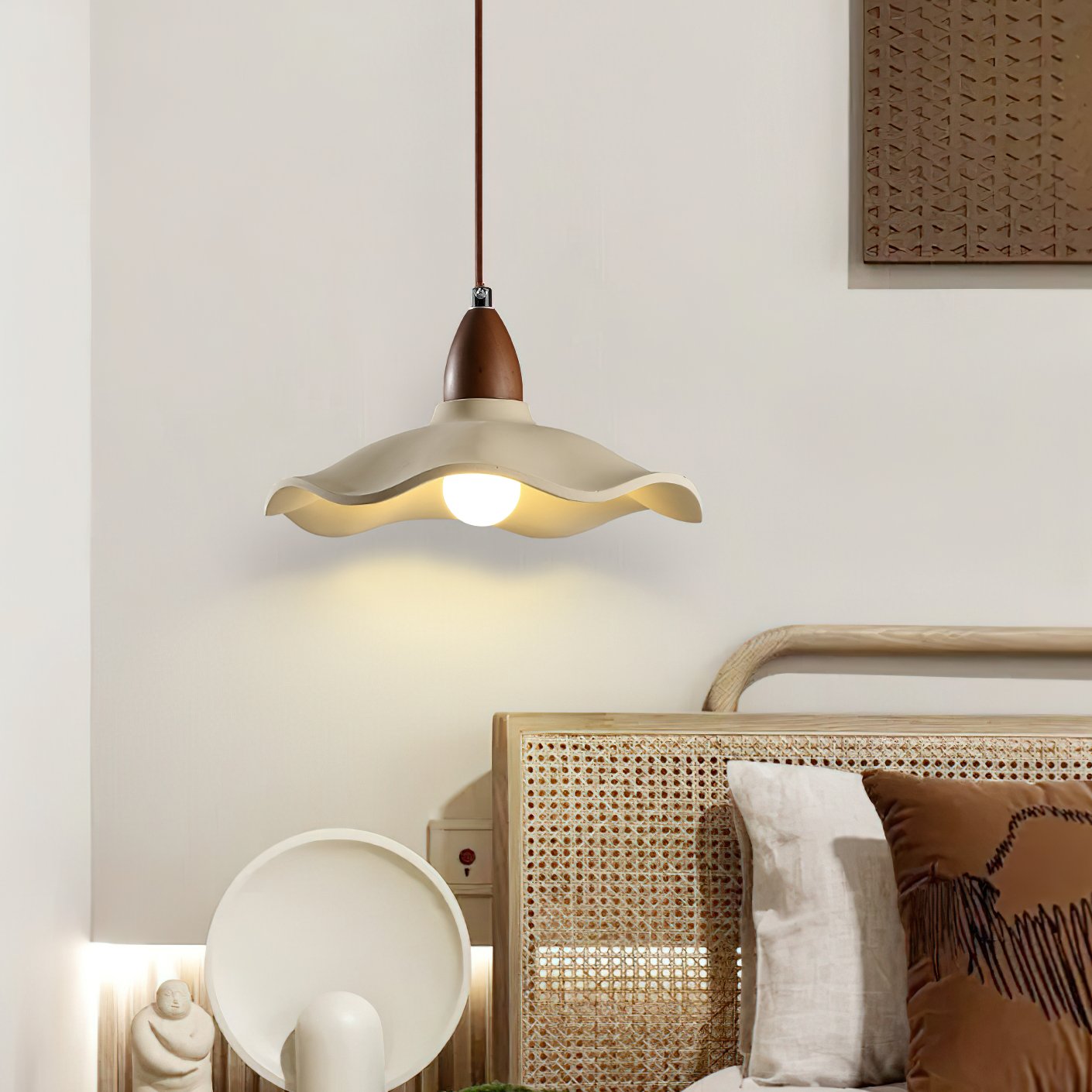 modern-petal-concrete-hanging-ceiling-lamp-with-walnut-wood-base-for-elegant-living-spaces