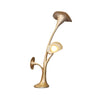 Modern Petunia Sculpture Torchiere Floor Lamp with Integrated LED Gold Finish